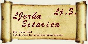 LJerka Sitarica vizit kartica